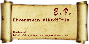 Ehrenstein Viktória névjegykártya